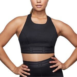 Good American Icon High-Neck Sports Bra – Black Size 0